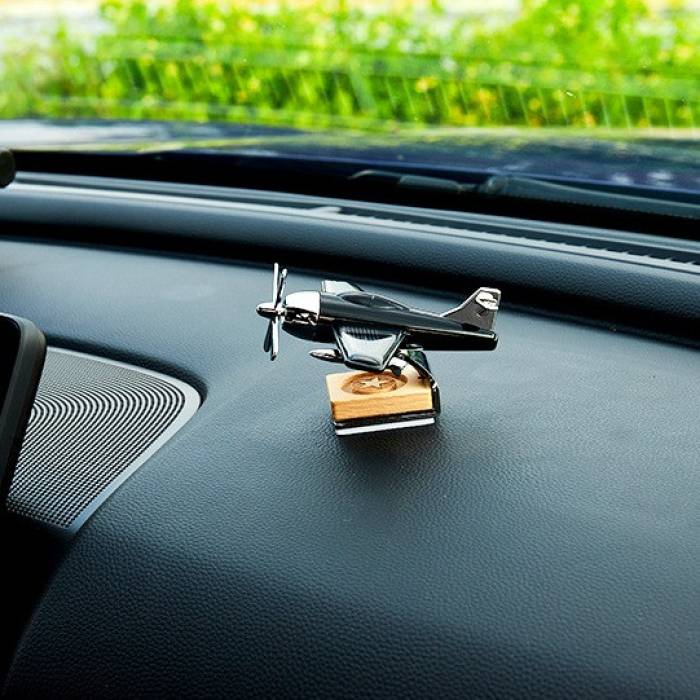 Ароматизатор автомобильный Самолет на солнечной батарее с пропеллером