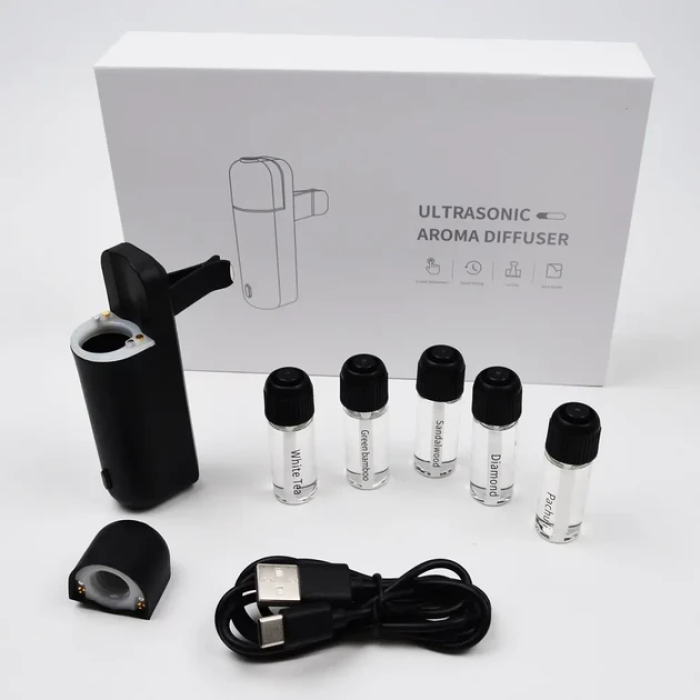Ароматизатор для авто Ultrasonic Car Aroma Diffuser багаторазовий з 6 ароматами