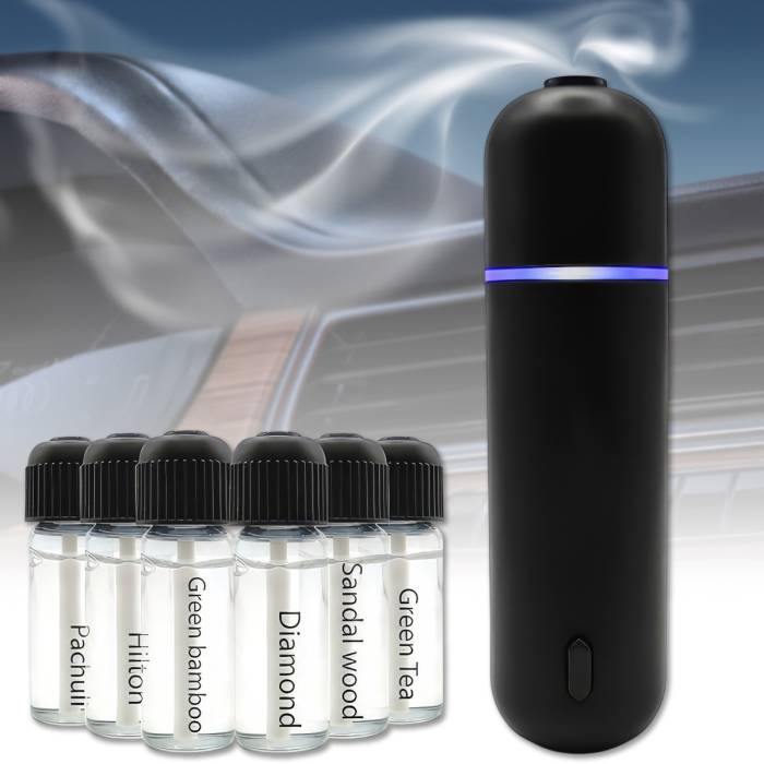 Ароматизатор для авто Ultrasonic Car Aroma Diffuser багаторазовий з 6 ароматами