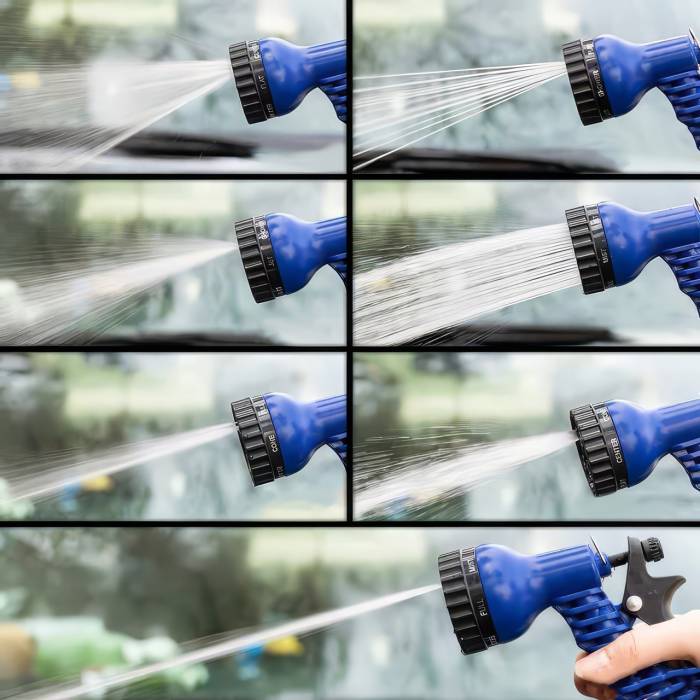 Шланг садовый 120 м для полива с распылителем 7 режимов работы V-HOSE PRO Синий