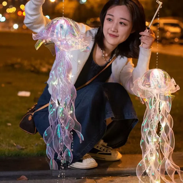 Підвісний світильник-ліхтар 46 см на батарейках у формі Медузи Jellyfish Lamp