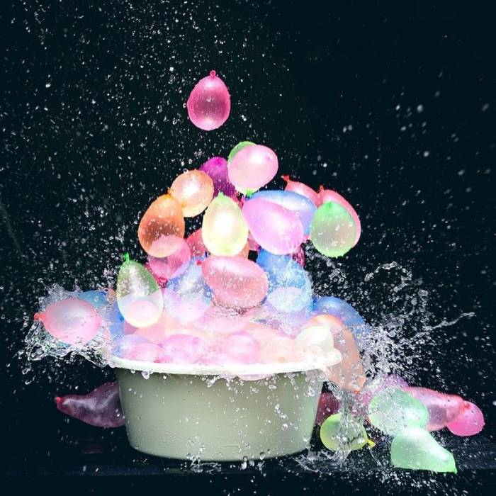 Водяні різнокольорові бомбочки-кульки 111 шт. для водних битв Happy Baby Balloons