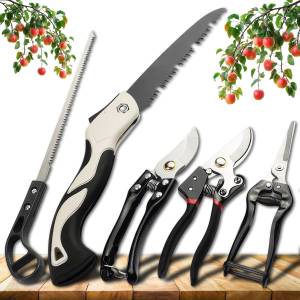 Садовий набір інструментів 5 в 1 з ножицями, секаторами та пилкою Garden Set SK-5