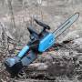 Ланцюгова пила з шиною 12 дюймів і 2 акумуляторами 48В в кейсі Electric Saw Blue