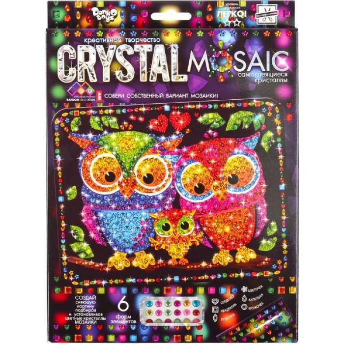 Набір для картини із мозаїки із кристалами Crystal Mosaic"CRM-01-01/10 ДТ-ТО-09-08 в упаковці 1 шт