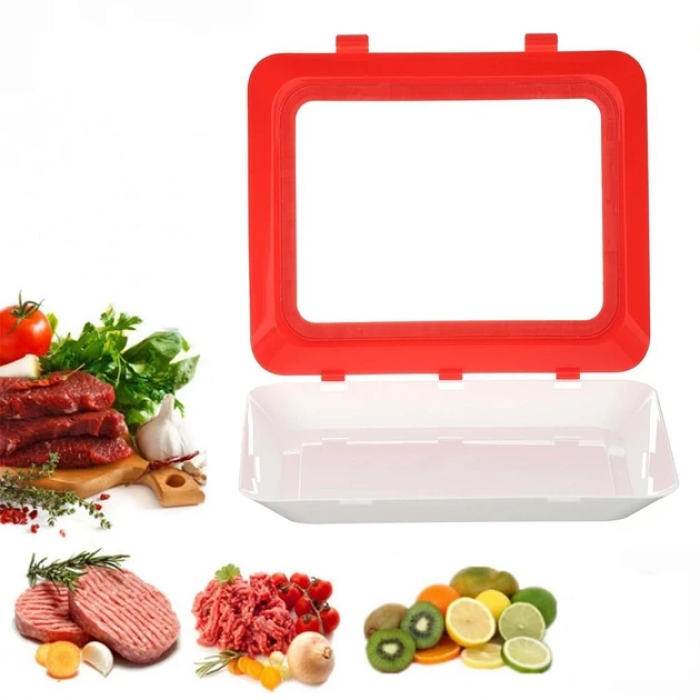 Вакуумний харчовий контейнер VACCUM PLATES Червоний Контейнер для їжі