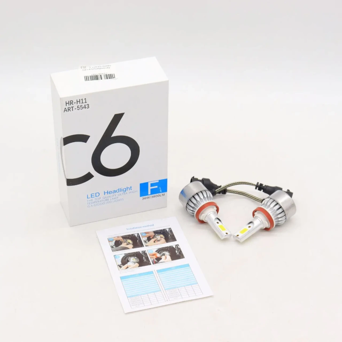 Комплект автомобільних LED ламп C6 H11 на 12В