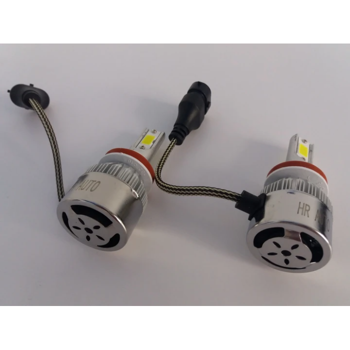 Комплект автомобільних світлодіодних LED ламп із охолодженням С6 LED H11 LED лампи для авто на фари 3800Лм