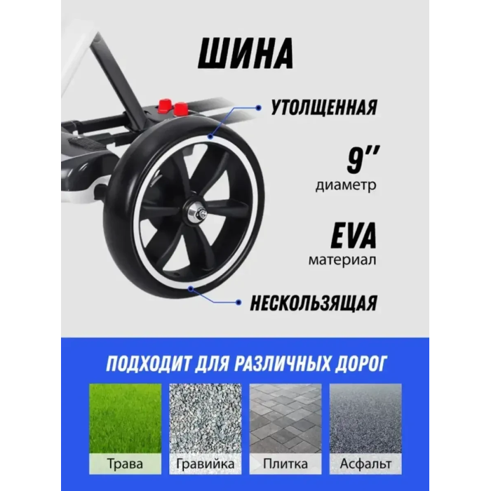 Електромобіль складаний з акумулятором 6 V 4.5 Ah і швидкістю до 6 км/год HL-B6 Білий