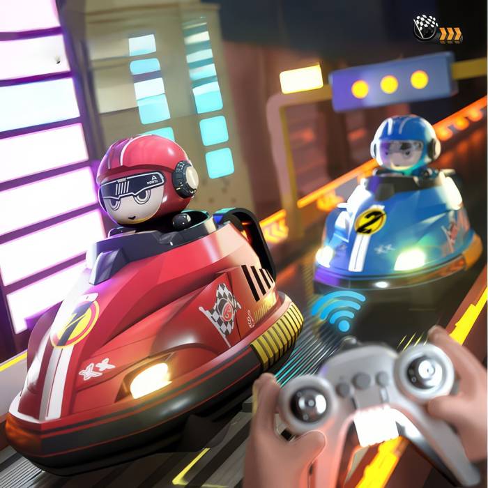 Радіокеровані машинки 2 шт на пульті з водителем, що катапультується Go Kart