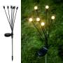 Уличный садовый фонарь 70 см 2 шт на солнечной батарее Светлячок 6 LED 202413 Теплый белый