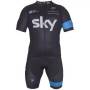 Чоловічий повітропроникний велокостюм з футболкою та шортами SKY Чорний XXL