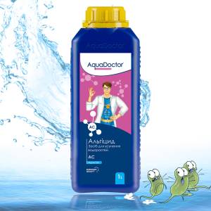 Альгіцид від водоростей та грибків у басейні AC Aquadoctor 1 л Algaecide дезінфікуючий препарат