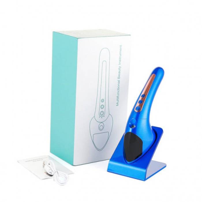 Зволожувач масажер для обличчя SKIN IRONING MACHINE XL-2308 для ідеального стану шкіри Синій