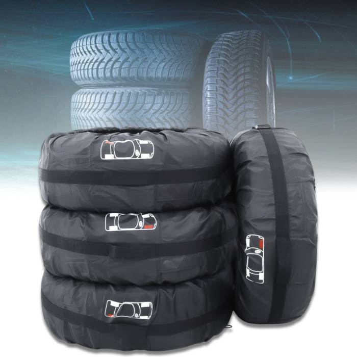 Комплект защитных для автомобильных шин размера "L" 80 см Black R18-R20