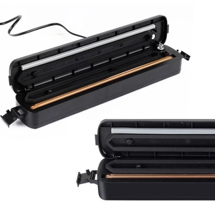 Домашній вакууматор для продуктів Vacuum Sealer LK202209-40 Кухонний вакуумний пакувальник  Чорний