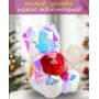 Настільний світлодіодний нічник-світильник Ведмедик 25 см із серцем Love Bear RED USB