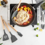 Набір кухонного приладдя 12 предметів із силікону та дерева Kitchen stuff Сірий