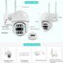 Камера видеонаблюдения уличная c WiFi и дальностью 30 м HD1080P 2MP 4мм+12мм Уличная поворотная камера CF26