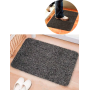 Килимок придверний з абсорбентом Clean Step Mat 70х45 см Чорний Поглинаючий підлоговий протиковзкий килимок