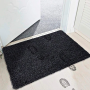 Килимок придверний з абсорбентом Clean Step Mat 70х45 см Чорний Поглинаючий підлоговий протиковзкий килимок