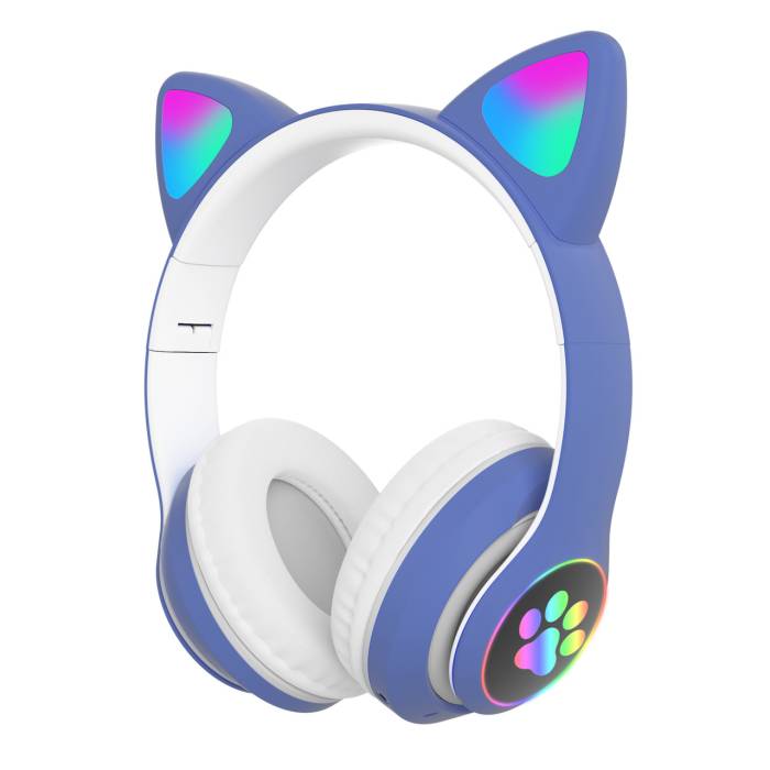 Бездротові накладні Bluetooth навушники Cat Ear STN-28 Навушники з вушками та підсвічуванням Велика упаковка