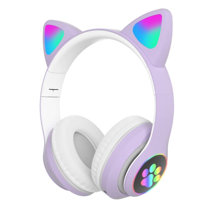 Бездротові накладні Bluetooth навушники Cat Ear STN-28 Навушники з вушками та підсвічуванням Велика упаковка