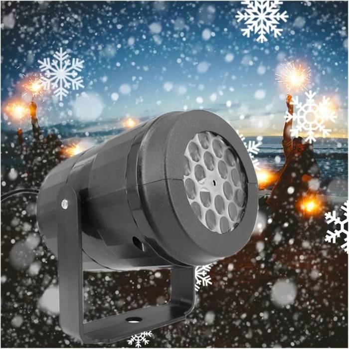 Вуличний різдвяний світлодіодний проектор LED Projection Lamp HA-98 Різдвяний проектор 16 візерунків