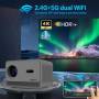 Портативний домашній HD-проектор на Android M10 4K 2.4G+5G Мультимедійний проектор для дому