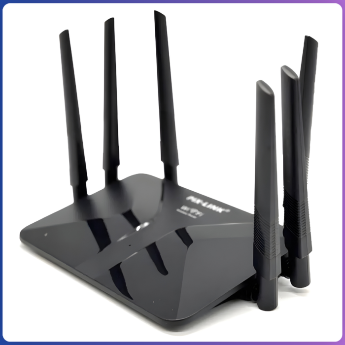 Високошвидкісний Wi-Fi роутер маршрутизатор з 6 антенами LV-WR50Q 300 Мбіт/с 2.4 ГГц Чорний
