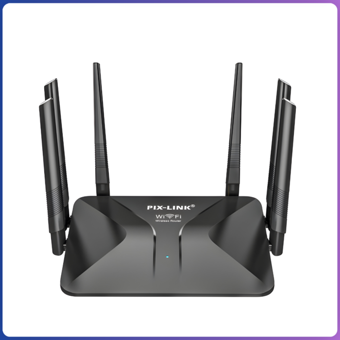 Високошвидкісний Wi-Fi роутер маршрутизатор з 6 антенами LV-WR50Q 300 Мбіт/с 2.4 ГГц Чорний