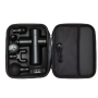 Портативный ручной массажёр пистолет с 6 насадками в кейсе Gun Massager Массажный вибрационный пистолет