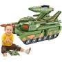 Дитячий іграшковий танк-трансформер Танк-Літак 2в1 TANK Box Green Танк зі звуковими та світловими ефектами