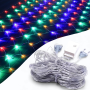 Гірлянда-сітка 100 LED прозорий провід 1.5х1.5м 220V Мультикольорова