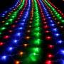 Гірлянда-сітка 100 LED прозорий провід 1.5х1.5м 220V Мультикольорова