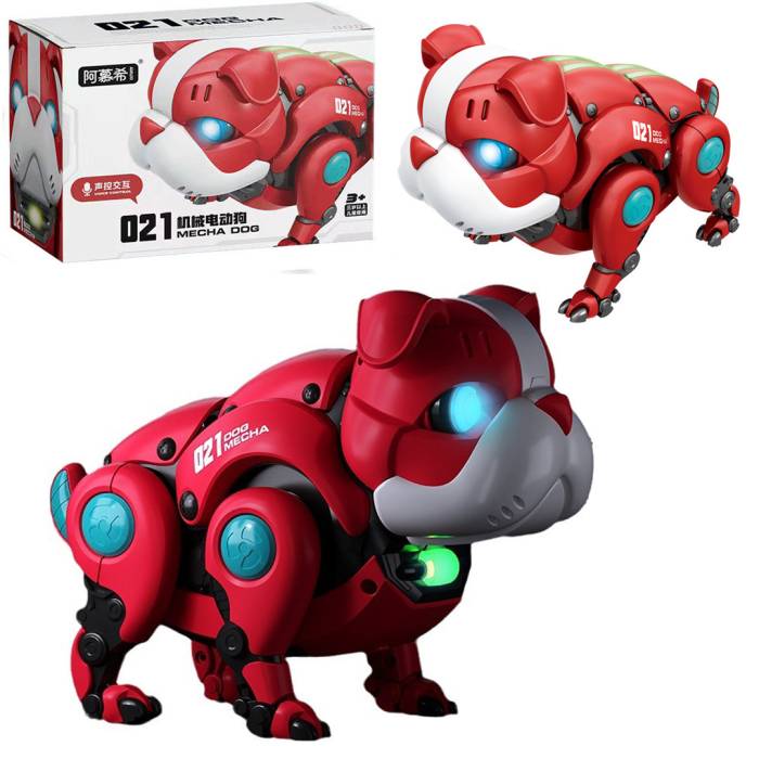 Танцюючий музичний Собака-робот з світловими ефектами Mecha Dog R11 Червоний