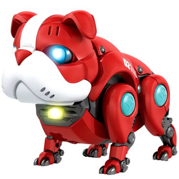 Танцюючий музичний Собака-робот з світловими ефектами Mecha Dog R11 Червоний