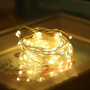 USB Гірлянда "Роса" 20 метрів 200 LED 8 режимів світіння Тепле біле світло
