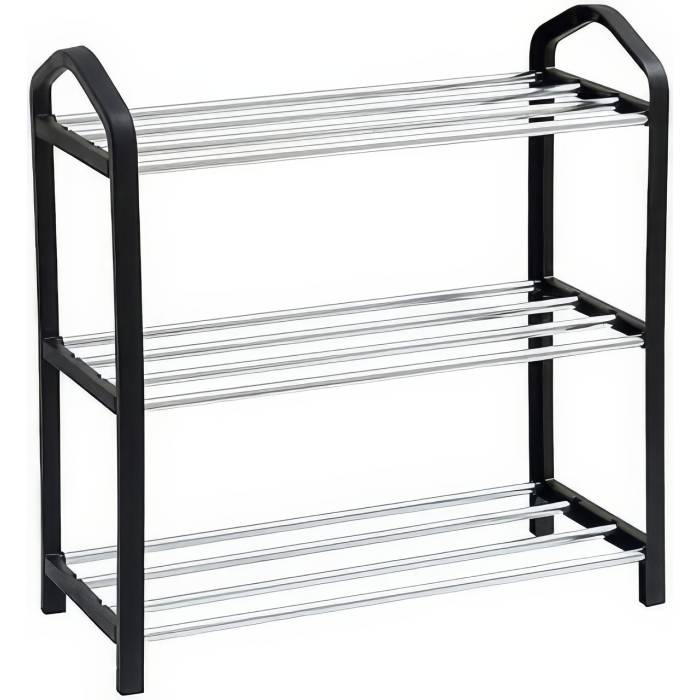 Підлогова пряма полиця-стелаж 3-рівнева для взуття Shoe Rack 45х19х42 см