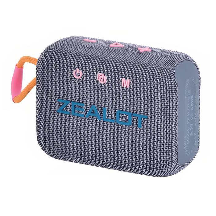 Компактная беспроводная Bluetooth колонка Zealot S75 Портативная водонепроницаемая Bluetooth колонка Серый