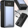 Повербанк 30000 mAh с встроенными кабелями Type-C и Lightning KP KPG-307 22.5W