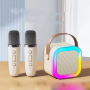 Портативна бездротова Bluetooth колонка K12 з 2 мікрофонами та підсвічуванням