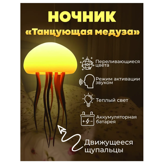 Креативний світильник із голосовим керуванням Медуза Підвісний світильник із RGB підсвічуванням