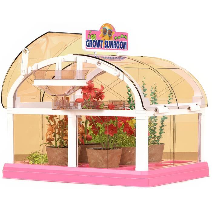 Детская игрушечная теплица на 6 растений Home made plant PINK Детский игровой набор с теплицей и аксессуарами
