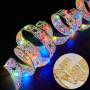 Гірлянда на ялинку у вигляді стрічки 50 Led на 5 метрів Christmas Decoration Мультиколор Гірлянда на батарейках