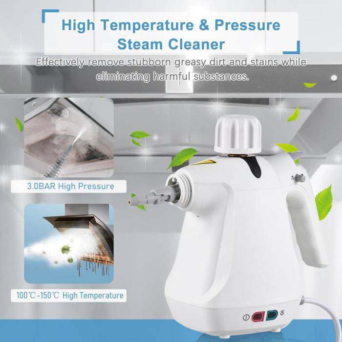 Многофункціональний пароочисник з різними насадками Steam Cleaner 1000Вт Електричний пароочисник