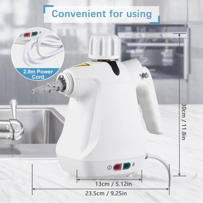 Многофункціональний пароочисник з різними насадками Steam Cleaner 1000Вт Електричний пароочисник