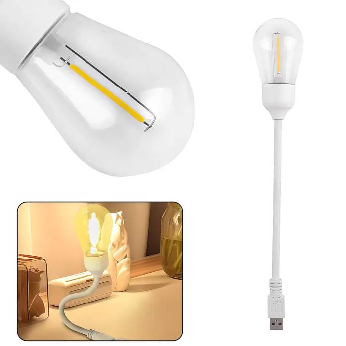 Портативна гнучка USB LED лампа для ноутбука та Power Bank Warm lamp HP-2402 USB лампа для читання