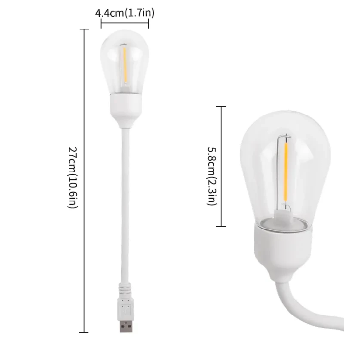 Портативна гнучка USB LED лампа для ноутбука та Power Bank Warm lamp HP-2402 USB лампа для читання