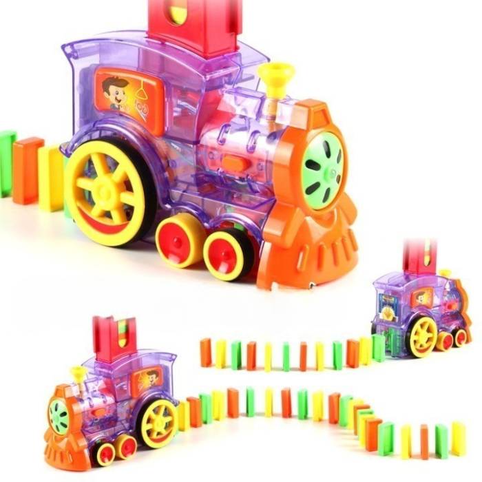 Розвиваюча іграшка Паровозик з доміно Domino Train 955-1A Дитячий конструктор для поїзд-доміно